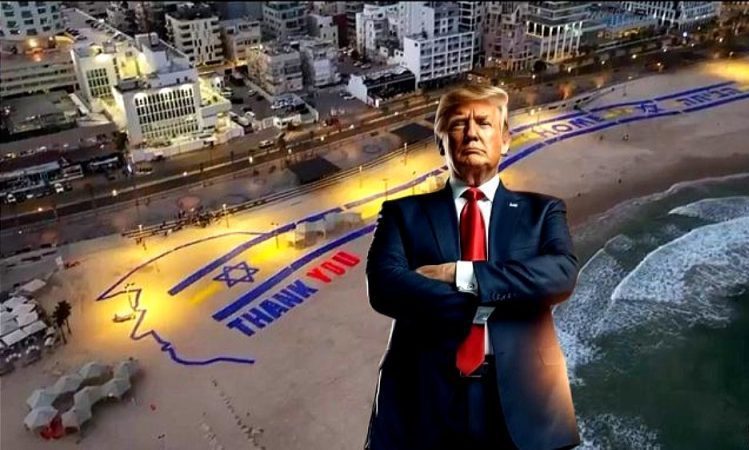 (VIDEO) You Felt It, A Historic Day Begins in Israel! Znak koji zahvaljuje američkom predsjedniku Trumpu viđen s Air Force One dok je prelijetao Tel Aviv pri dolasku