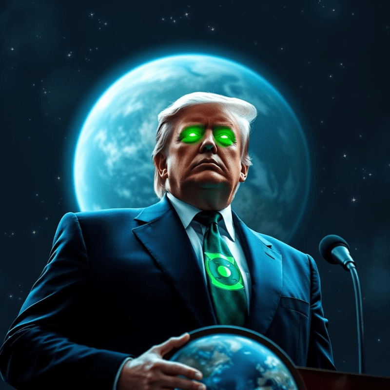 Trump, the Green Lantern of our time! „U najsjajnijem danu, u najtamnijoj noći, nijedno zlo neće pobjeći mom pogledu”