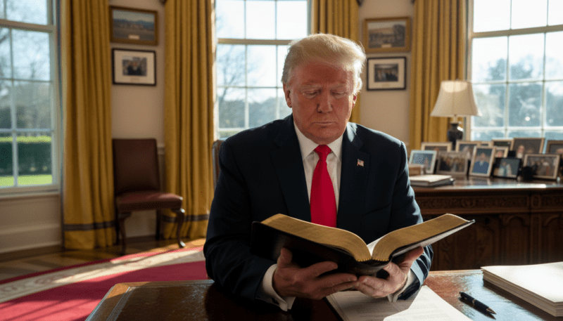 (VIDEO) America Reads the Bible! TRUMP ČITAO SVETE SPISKE IZ OVALNOG URED: “The Lord Appears to Solomon”