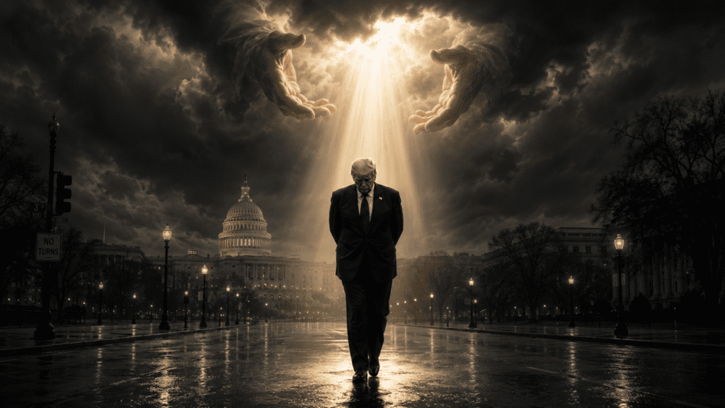 I want to see the American eagle take flight again, guided by the hand of the Almighty! Pitam se, razmišlja li Trump o svojoj ostavštini? Razmatra li tihi, istraživački pogled Stvoritelja?