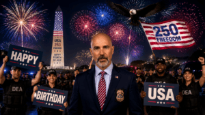 The DEA joins the nation in celebrating America’s 250th anniversary! Upravitelj DEA-e Terrance Cole: “Podsjećamo se da je svaka generacija pozvana zaštititi našu naciju i očuvati slobode koje je definiraju”