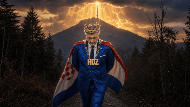 God and the Comrades of the Silky Autocrat of HDZ! Kad se stolovi okrenu i karte preraspodijele, gdje će stajati svileni autokrat Plenky? Građani se bude, trljajući san propagande iz svojih očiju