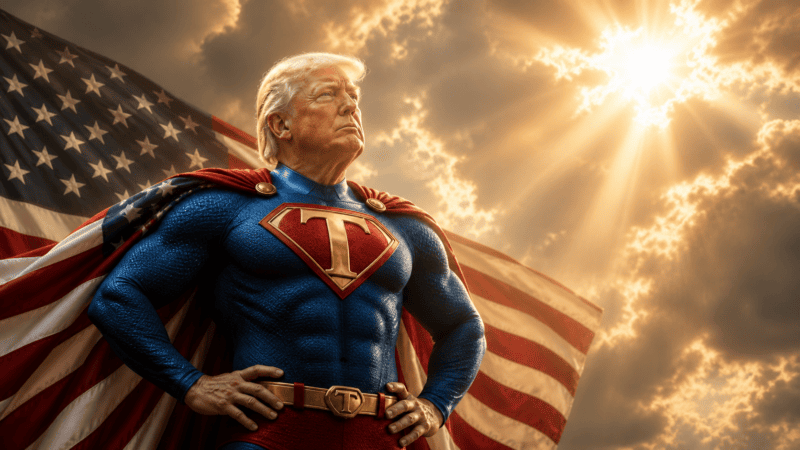 And now, it was recorded for eternity! Živimo u dobu modernog superjunaka, i mirotvorca Trumpa